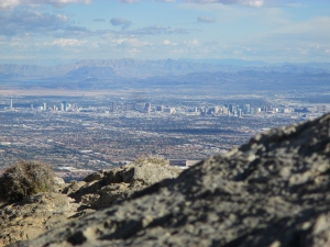 Summit view looking east toward Las Vegas