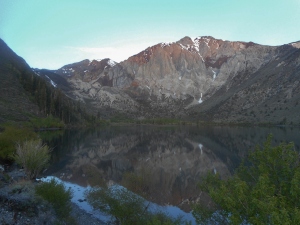 View across Convict Lake (Mt. Morrison off-screen to the left)